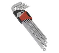 Sealey AK7180 Tête Ronde Clé Hexagonale Set 9pc Lock-On™ - Métrique