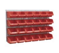Sealey Tps130 Bin And Panel Combination 24 Bins - Red