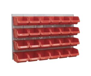 Sealey Tps130 Bin And Panel Combination 24 Bins - Red
