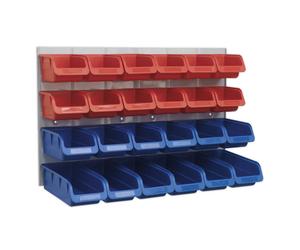 Sealey Tps132 Bin And Panel Combination 24 Bins - Red/Blue