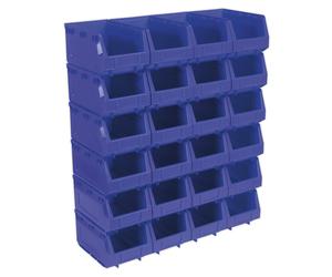 Sealey Tps324B Plastic Storage Bin 148 X 240 X 128Mm - Blue Pack Of 24