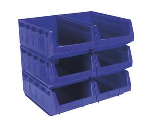 Sealey Tps56B Plastic Storage Bin 310 X 500 X 190Mm - Blue Pack Of 6