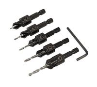 Sealey Universel Mèche Conique Set Perceuse 5pc 0.6cmHex Tige 2 À 3.5mm CSSET5