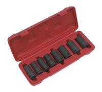 Sealey Verrouillage Roue Écrou Enlever Set 8pc 1.3cmSq Drive SX202