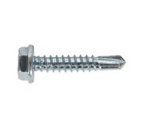 Sealey Vis Auto-Perceuses 4.8 X 25Mm Tête Hexagonale Zinc Paquet De 100 SDHX4825