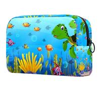 Sealife Trousse de toilette de voyage en forme de pieuvre avec fermeture éclair pour femme, multicolore, 18.5x7.5x13cm/7.3x3x5.1in, Trousse de toilette