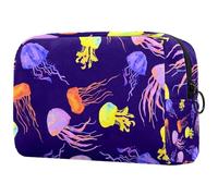Sealife1 Trousse de maquillage colorée pour femme, trousse de toilette de voyage, grande pochette de maquillage pratique avec fermeture éclair, multicolore, 18.5x7.5x13cm/7.3x3x5.1in, Trousse de