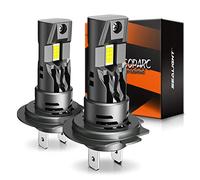SEALIGHT Ampoules H7 LED 100W 26000LM, 700% plus lumineuses 6500K blanc froid, Ampoules H7 LED miniatures tout-en-un avec ventilateur, Plug and Play, remplacement halogène, Lot de 2