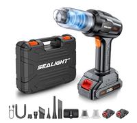 SEALIGHT Aspirateur à Main, 21000Pa 7 in 1 Aspirateur Voiture Puissant sans Fil, 2 Batteries Amovibles, Moteur sans Balais, Mini Aspirateur de Voiture pour Voiture Animaux Maison Car