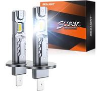 SEALIGHT Fog Bulbs, Super Brighterness 1:1 Mini Size, 6500K Cool White Fog Lights with 15000RPM Cooling Fan, Truly Plug and Play, Pack of 2