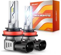 SEALIGHT H11 LED Fog Light, 12000LM 6500K H8 H9 H16 600% Brightness, Mini Size 1:1 100%, Suitable for Trucks, Cars, Motorcycles, Low Beam and Bright High Beam, Replaces Halogen Lamps, Pack of 2