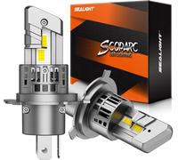 SEALIGHT H4 LED Bulbs, 30,000 Lumens Cool White 6500K, Fog Light with Cooling Fan, Lifespan of over 60,000 hours, Plug and Play Quick Installation, Pack of 2