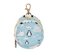 Sealion Étui pour tétine avec fermeture éclair et clip Motif pingouin Noir/blanc