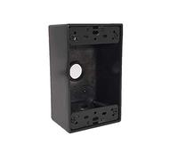 Sealproof 1-Gang Boîte de prise électrique extérieure rectangulaire étanche avec 3 trous de sortie, 3 trous de 1,27 cm, 1/2", 1 simple gang, certifié UL, bronze