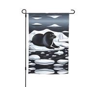 Seals on Ice Drapeau décoratif pour jardin 30,5 x 45,7 cm Anti-plis et anti-décoloration Convient pour jardin, jardin, pelouse, balcon