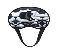 Seals on Ice Masque de sommeil occultant à imprimé - Couvre-yeux confortable pour homme et femme, parfait pour dormir, méditation, voyage