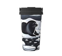 Seals On Ice Tasse à café portable de grande capacité - 12 heures de conservation de la chaleur et de conservation du froid, adaptée pour les voitures, les bureaux, etc.