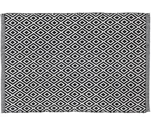 Sealskin Badteppich Trellis Schwarz Tapis de Bain, Tissu, Noir, 90 x 60 x 0,5 cm