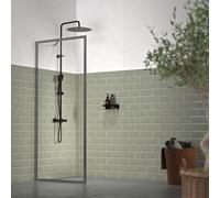 Sealskin Contour Douche à l'italienne type A3 98x200cm verre de sécurité transparent 6mm avec revêtement anticalcaire Gris mat CCDA30986145100