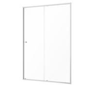 Sealskin Contour porte de douche 140 cm coulissant brossé/verre transparent CD121406325100