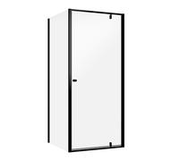 Sealskin Contour porte pivotante avec paroi latérale 90x90x200cm verre de sécurité clair 6 mm noir CCD180906195100
