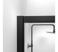 Sealskin Contour profil d'élargissement, 1 cm de large, 200 cm de haut, noir, verre de sécurité clair de 6 mm CCD800106190000