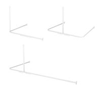 Sealskin Easy Roll, Tringle rideau, Barre de Douche Angle Universelle, Longueur Adaptable, Plusieurs Combinaisons en L ou U, A percer, Fixations et support de plafond inclus, blanc