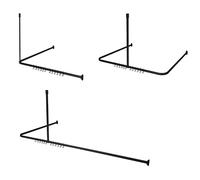 Sealskin Easy Roll, Tringle Rideau, Barre de Douche Angle Universelle, Longueur Adaptable, Plusieurs Combinaisons en L ou U, A percer, Fixations et Support de Plafond Inclus, Noir