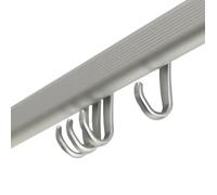 Ensemble de rail de rideau de douche Easy-Roll aluminium