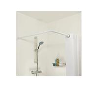Sealskin Seallux, Ensemble Barre de rideau de douche, Acier inoxydable, Blanc