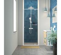 Sealskin Contour porte de douche 90 cm à ouverture basculante blanc mat/verre transparent CD200906025100