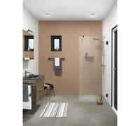 Sealskin I AM Douche à l'italienne type A3 (divider) 100x200cm verre de sécurité 8mm clair anticalcaire noir mat CCKA31006195100