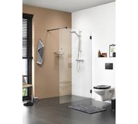 Sealskin I AM Douche à l'italienne type A3 (divider) 120x200cm verre de sécurité 8mm clair anticalcaire noir mat CCKA31206195100