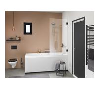 Sealskin I AM Pare-bain à 1 élément 75x160cm verre clair anticalcaire noir mat CSK010755195100
