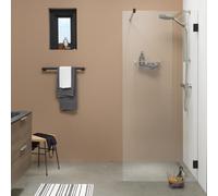 Sealskin I AM Paroi de douche walk-in type A3 (séparateur), 880 mm, noir mat, verre de sécurité clair 8 mm + anticalcaire. CCKA30886195100