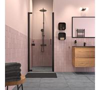Sealskin INC porte de douche 100 cm à ouverture basculante noir mat/verre transparent XI201006195100