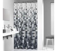 Sealskin Pixel, Rideau de Douche, Polyester, 180 x 200 cm, Noir