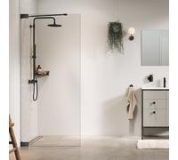 Sealskin Pure paroi de douche walk-in 90 cm graphite brossé/verre transparent PU010906145100