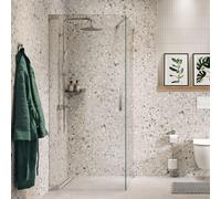 Sealskin Pure Paroi latérale - 100x200cm - pour cabine de douche - verre transparent - 8mm - traitement anticalcaire - argent poli brillant CPU231006265100