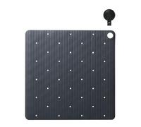 Sealskin Ribb Tapis de Douche antidérapant avec Crochet Noir Anthracite 55 x 55 cm