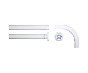 Sealskin Seallux, Ensemble Barre de rideau de douche, Acier inoxydable, Blanc