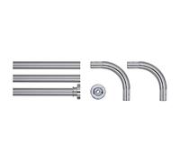 Sealskin Seallux, Ensemble Barre de rideau de douche en U, Acier inoxydable, Chromé 276669018