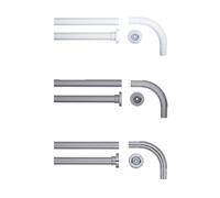 Sealskin Ensemble de tringle de rideau de douche d angle 90x90cm Blanc