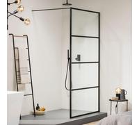 Sealskin Soho paroi de douche à l'italienne 120x210cm avec verre transparent profil noir mat et verre transparent CKBA31186195100