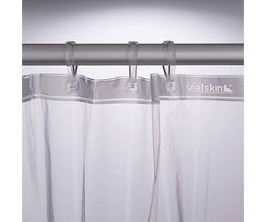 SealskinClear Rideau de douche PEVA, Transparent