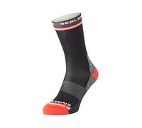 SEALSKINZ Blister Mid Length Running Sock Blofield Chaussettes de Course mi-Longues Anti-Ampoules, Noir, L Mixte