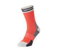 SEALSKINZ Blister Mid Length Running Sock Blofield Chaussettes de Course mi-Longues Anti-Ampoules, Orange, L Mixte