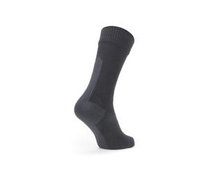 Sealskinz Briston Waterproof All Weather Mid Length Sock with Hydrostop Black/Grey Unisex
