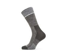 SEALSKINZ Chaussette Non étanche séchage Rapide de Taille Moyenne-Noir/Gris, Unisex-Adult