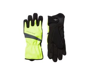 SEALSKINZ Gant du vélo imperméable pour Tous Les Temps - Noir/Jaune néon, S